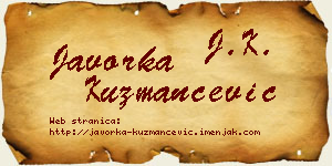 Javorka Kuzmančević vizit kartica
